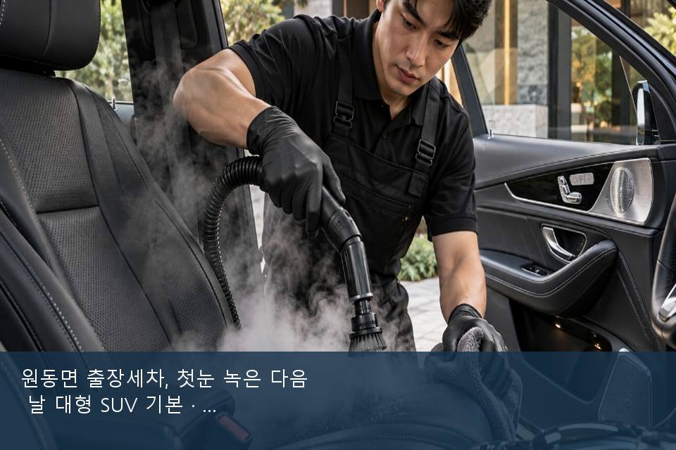 원동면 출장세차, 첫눈 녹은 다음 날 대형 SUV 기본 · 실내 냄새를 연 기록